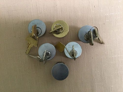 Assort. US Lock, Sargent, Marks Mortise Cylinders w/ Keys, Set of 6 - Locksmith