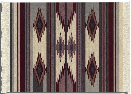 Lextra Earthtone Southwest MouseRug, 10.25 x 7.125 Inches, Burgundy, Gray and