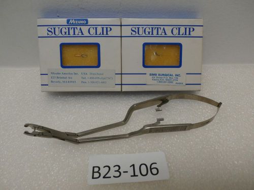 MIZUHO SUGITA CLIPS, YASARGIL Aneurysm Clip Applier 7.5&#034; Moveable jaw