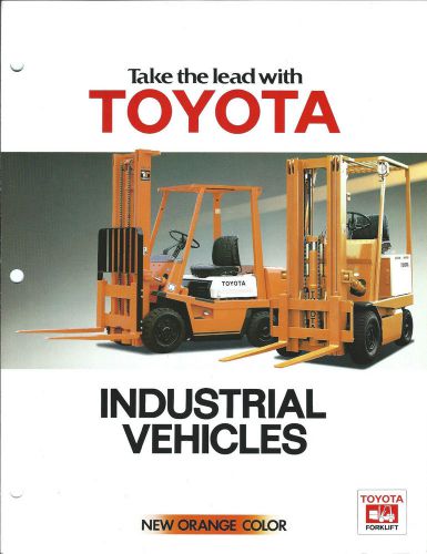 Fork lift truck brochure - toyota - industrial vehicles - new orange (lt264) for sale
