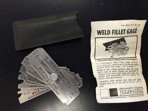 Weld Fillet Gage Fibre-Metal