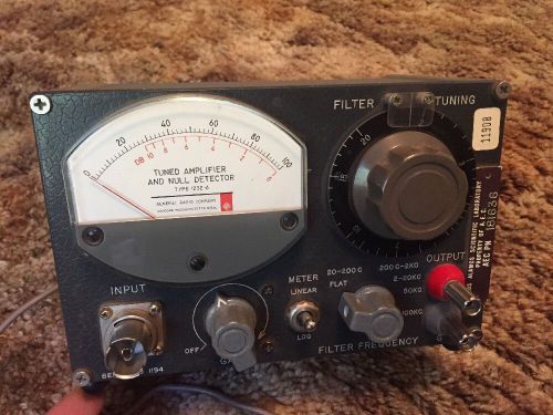 GR General Radio 1232A Tuned Amplifier &amp; Null Detector 1232-A
