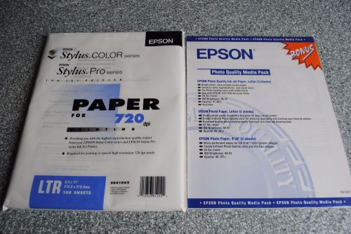 Epson Stylus Pro Photo Quality Inkjet Paper, Plus Epson Photo Quality Media Pack