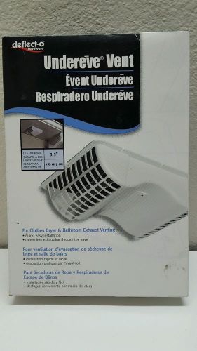 Deflecto deflect-o Hardware Undereve Eve Exhaust Vent 3&#034; - 5&#034; EVE/6 White NEW