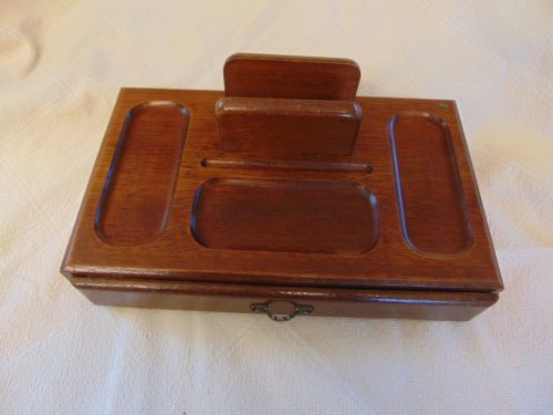 Wood Desk Organizer with 4 compartment drawer