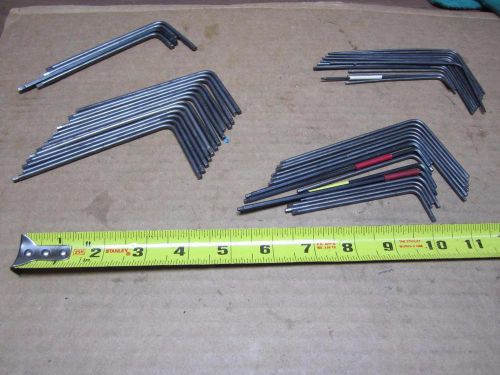 LOT OF 4 DIFFERENT SIZE TOOL CHANGING HEX KEY WRENCHES MADE OF TOOL STEEL
