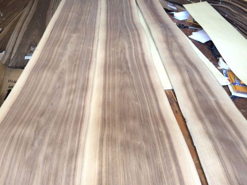 Wood  Walnut Veneer 110x8,12,14, total 3  pcs RAW VENEER1/46 N1086...
