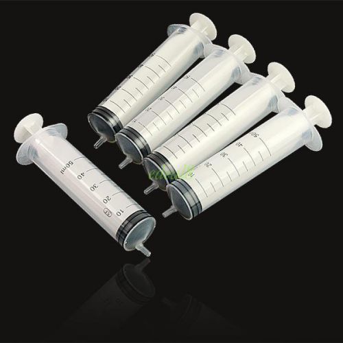 50ml Disposable Sampler Plastic Syringe For Measuring Nutrient Hydroponic 10pcs