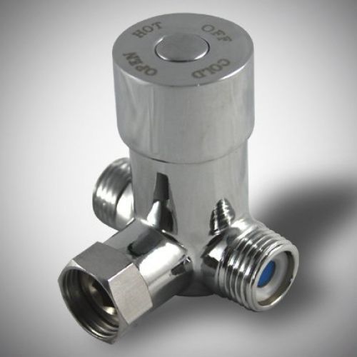 1 x automatic sensor faucet hot &amp; cold water temperature mixer mixing valve for sale