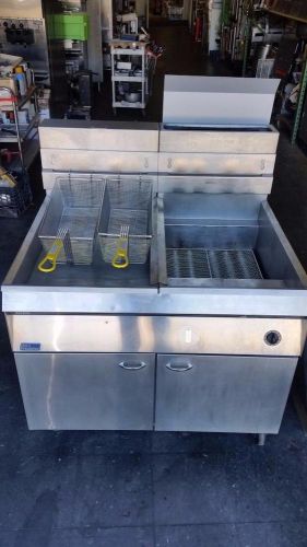 Pitco frialator deep fryer #18s-c,65 lbs nat.gas dump station 150,000btu #1 for sale