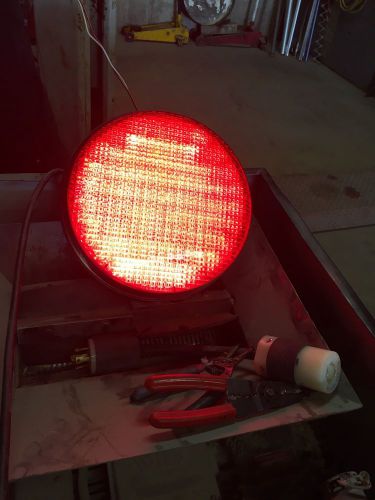 DR4 8&#034; GE LED Signals Red Traffic Light RTFB-20A-40