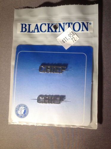 Nip blackinton &#034;chief&#034; collar brass - nickel police fire for sale