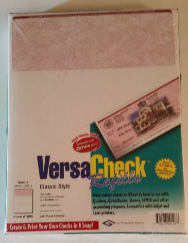 New Versa Check Refills 250 Classic Style #1000 VersaCheck