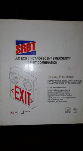 SRBT RED LED Exit / Incandescent Emergency Light Combination CP-WH-RDINCRT