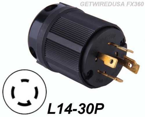 Male l14-30p 220 power coer end 4-prong twist lock generator plug 30a 125/250v for sale