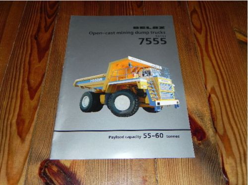 Belaz 7555B 7555E Haul Dumper Truck Mining Russian RAR brochure ENG prospekt
