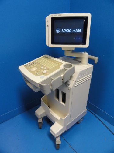 Ge 2205675 logiq alpha 200 diagnostic ultrasound system w/o transducers (10321) for sale