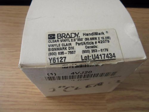 Brady Handimark Clear Vinyl #42079 2.0&#034; X 50&#039;