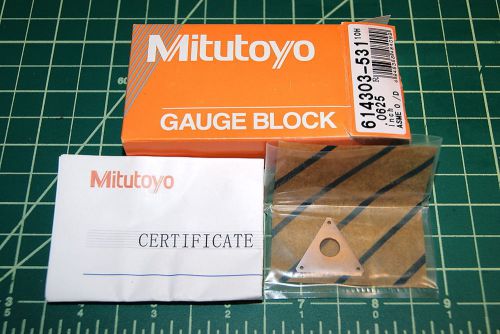 Mitutoyo Gauge Block .0625 #614303-531 New