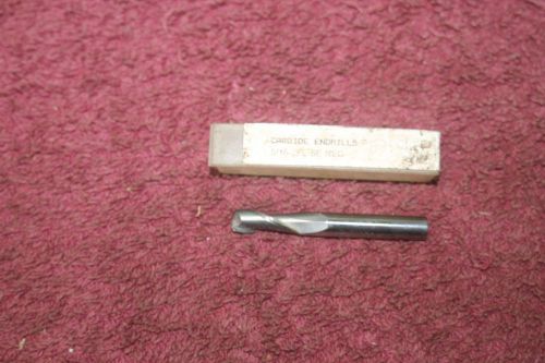 5/16&#034; END MILL SOLID CARBIDE 3/4 FL 2-1/2&#034; OAL 2 FLUTE RADIUS CORNER