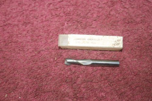 5/16&#034; end mill solid carbide 3/4 fl 2-1/2&#034; oal 2 flute radius corner for sale