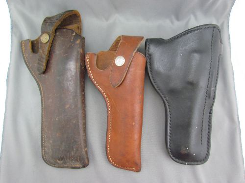 VINTAGE LOT OF PISTOL HANDGUN LEATHER HOLSTERS BIANCHI PM23 PM26 DON HUMME H900