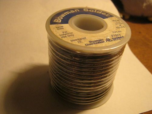 Bowman Barnes Rosin Core Solder 1lb. Spool New