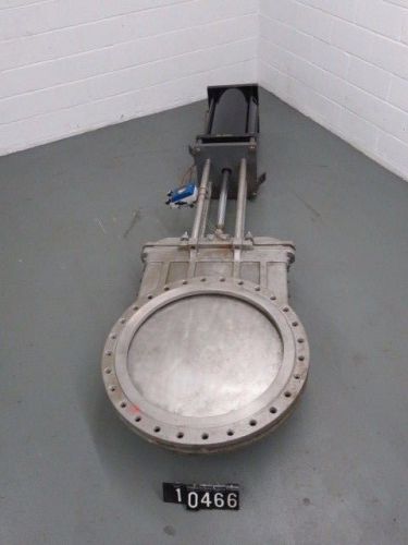 30&#034; class 150 knife gate valve v-port style with actuator, cf8m, *sku pt10466* for sale