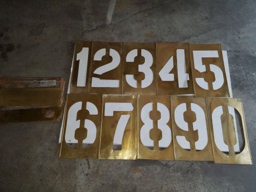 CH HANSON 12 inch Stencil Set, Numbers, Brass