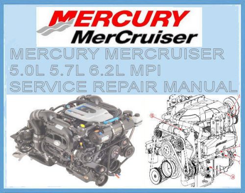 Mercury mercruiser 350 305 377 workshop repair service manual pdf cd for sale