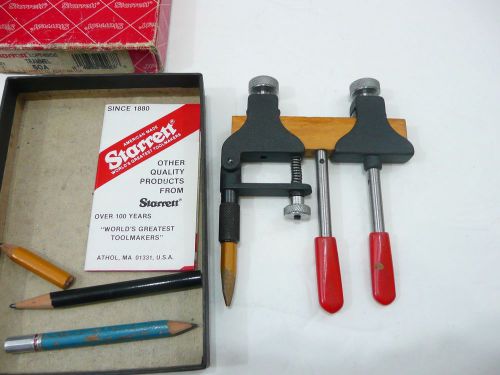 STARRETT 50-A Adjustable Trammel Point Gage Set - Machinist Layout Tool Scriber