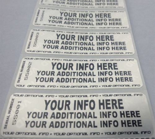 [QTY 2000] CUSTOM PRINTED TAMPER EVIDENT SECURITY VOID LABELS [3 X 1 INCH] HUGE!