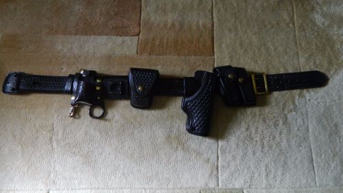 DUTYMAN 1021U sz30 Police Duty Belt Full Grain Leather  Holster Accessories