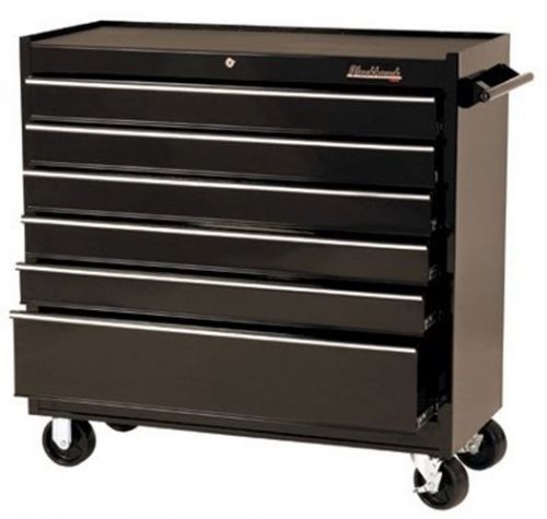 Blackhawk By Proto 94106R Roller Cabinet with 6 Drawers, 41-Inch, Black