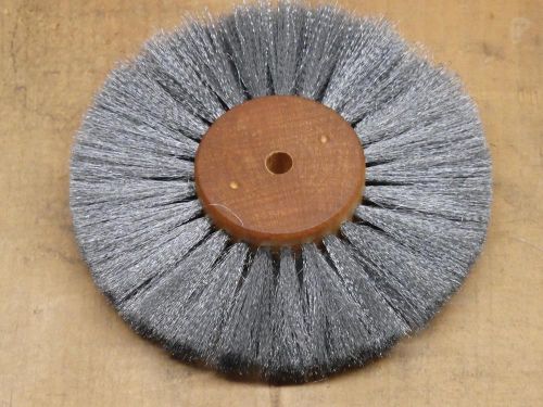 Dixcel Straight Steel Scratch Wheel Brush. 2 Rows of Wire 16.457. 4&#034; Diam. 1051