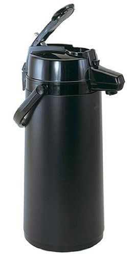 Update International (NLDB-22/BK/BT) 2 L Black Tin Air Pot w/Black Lever Top