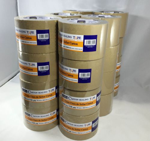 24 Rolls Brown Sealing Tape Carton Packing Box Tape 3&#034;x110Y 2.0Mil 14424-24
