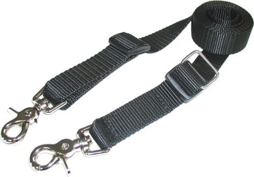 Boston leather 6543-5 black ballistic nylon nickel hw fireman radio holder strap for sale