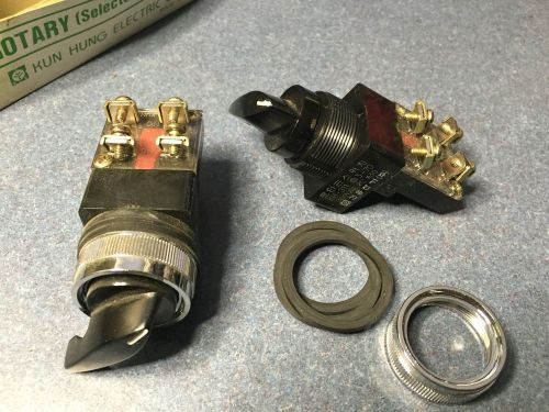 Pair of cnc 2 position rotary selector switch kh-311 300v-6a ***free shipping*** for sale