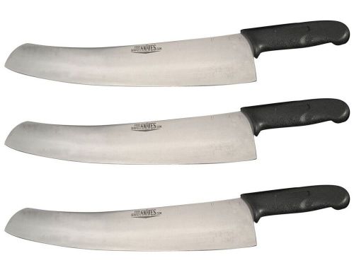 Set of 3 - 18” Pizza Knives- Black Handles Food Service Knives Stainless Blades