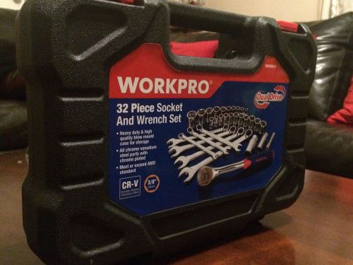 WorkPro 32 Piece Socket And Wrench Set