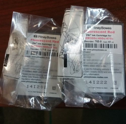 Pitney bowes 765-9 red ink cartridges ~ new sealed genuine lot of 2 for sale
