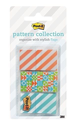 Post-it Pattern Flags, Geos Pattern Collection, .94 x 1.7 Inches, 60/On-the-Go