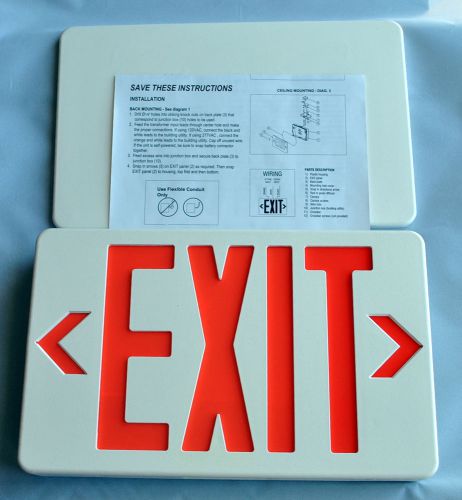 TCP Compact Exit Sign • Mode #227436 • 120 &amp; 277V • Suitable for Damp Locations