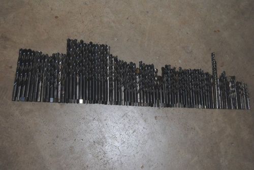 Huge 87 pc HS Drill Bit Lot Most Made in USA 3/32 - 7/16 New &amp; Used High Speed