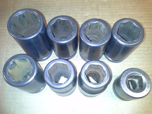 Sunex &amp; asc metric 1 inch drive socket / adaptor set 8 pieces large industrial for sale