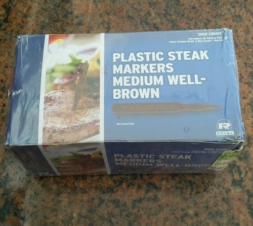 Royal Medium Well Steak Markers-Brown, Pack of 1000, RP145D