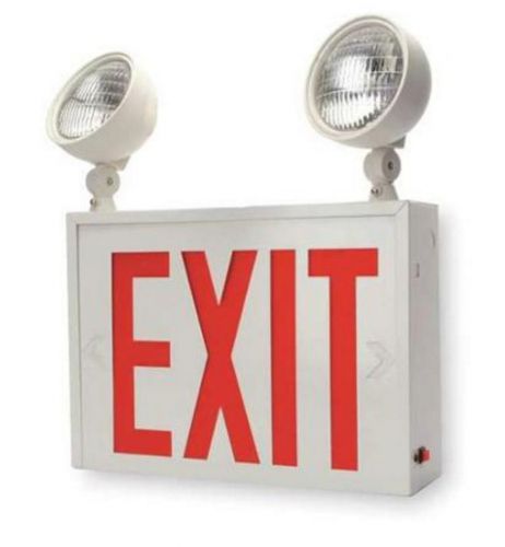 Lithonia LHXNY W 1 R M2 New York Approved Exit Sign w/Emergency Light 8&#034; Letters