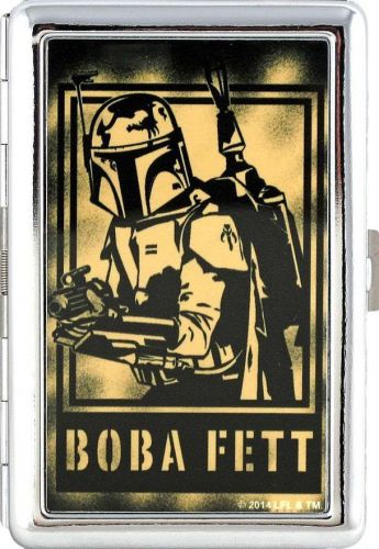 Star Wars Boba Fett Pointing Blaster Large Metal Business Card Holder