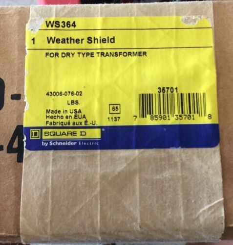 Square d dry type transformer weather shield ws364 for sale